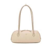Jfy Cario Co. Baguette Zip Top Dual Top Handles Shoulder Bag In Beige Beige