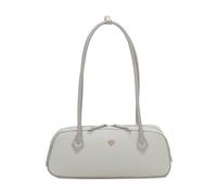 Jfy Cario Co. Baguette Zip Top Dual Top Handles Shoulder Bag In Light Grey Light Grey