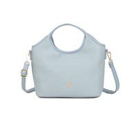 Jfy Cario Co. Bucket Shape Textured Zip Top Grab Bag In Light Blue Light Blue