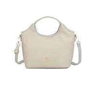 Jfy Cario Co. Bucket Shape Textured Zip Top Grab Bag In Light Grey Light Grey