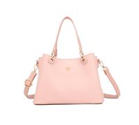 Jfy Cario Co. Dual Top Handles 3 Compartments Shoulder Bag In Light Pink Light Pink