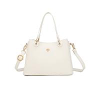 Jfy Cario Co. Dual Top Handles 3 Compartments Shoulder Bag In White White