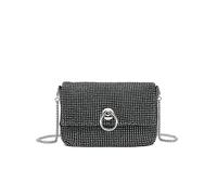 JFY Cario Co. Metal Ring Flap Double Side Diamante Bag (Black)