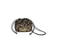 JFY Cario Co. Sequin Draw String Closure Cross Body Bag (Gold)