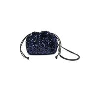 JFY Cario Co. Sequin Draw String Closure Cross Body Bag (Navy)