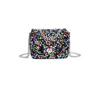 JFY Cario Co. Sequin Flap Twist Lock Clasp Cross Body Bag (Multi)