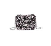 JFY Cario Co. Sequin Flap Twist Lock Clasp Cross Body Bag (Pink)