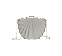 JFY Cario Co. Shell Shape Pu Clutch Bag (Silver)