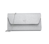 Jfy Cario Co Shimmering Glitter Envelope Clutch Bag In Silver Silver