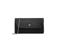 JFY Cario Co. Snap Button Clasp Glitter Clutch Bag (Black)