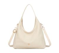 Jfy Cario Co. Textured Knit Pattern Zip Top Shoulder Bag In Beige Beige