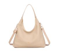 Jfy Cario Co. Textured Knit Pattern Zip Top Shoulder Bag In Cream Cream