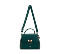 Jfy Cario Co. Trapezoid Shape Top Handle Grab/ Cross Body Bag In Dark Green Dark Green