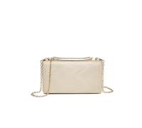 JFY Cario Co. Wavy Pattern Diamante Metal Bar Clasp Pu Clutch Bag (Gold)
