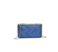 JFY Cario Co. Wavy Pattern Diamante Metal Bar Clasp Pu Clutch Bag (Navy)