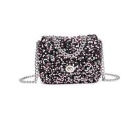 Jfy Carri Co. Sequin Flap Twist Lock Clasp Cross Body Bag In Pink Pink