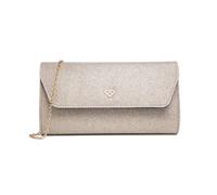 Jfy Carri Co. Snap Button Clasp Glitter Clutch Bag In Gold Gold