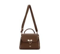 Jfy Carri Co. Trapezoid Shape Top Handle Grab/ Cross Body Bag In Chocolate Chocolate One Size