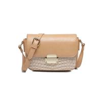 Jfy Crocodile Skin 2 Compartments Flap Metal Push Lock Cross Body Bag In Light Khaki Light Khaki One Size