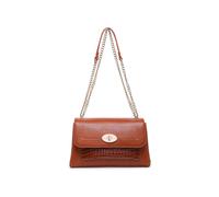 Jfy Crocodile Skin Pattern Front Pocket 3 Compartments Cross Body Bag In Brown Brown One Size