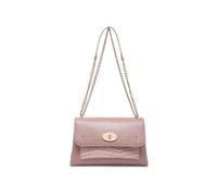 Jfy Crocodile Skin Pattern Front Pocket 3 Compartments Cross Body Bag In Pink Pink