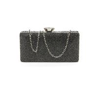 Jfy Crystal Clasp Double-Side Diamante Bag In Black Black
