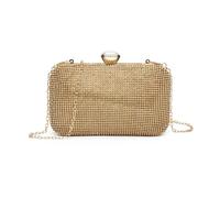 Jfy Crystal Clasp Double-Side Diamante Bag In Gold Gold
