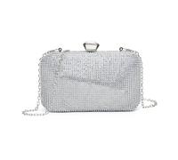 Jfy Crystal Clasp Double-Side Diamante Bag In Silver Silver