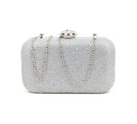 Jfy Crystal Clasp Double-Side Diamante Bag In Silver Silver One Size