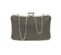 Jfy Crystal Clasp Double Side Diamante Clutch Bag In Black Black One Size