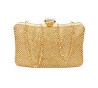Jfy Crystal Clasp Double Side Diamante Clutch Bag In Rose Gold Rose Gold