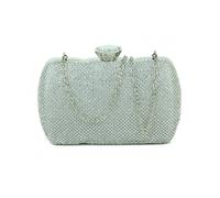 Jfy Crystal Clasp Single Side Diamante Bag In Silver Silver