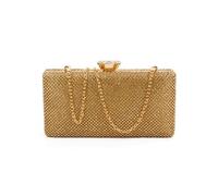 JFY Crystal Push Lock Clasp Double-Side Diamante Bag (Rose Gold)