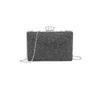 JFY D Shaped Clasp Double-Side Diamante Bag (Black)
