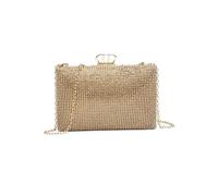 JFY D Shaped Clasp Double-Side Diamante Bag (Gold)