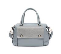Jfy Diamante Flap Cover Front Pocket Tote Bag In Blue Blue