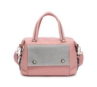 Jfy Diamante Flap Cover Front Pocket Tote Bag In Pink Pink