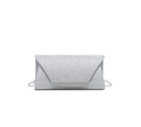 JFY Diamante On The Flap Over Cover Glitter Clutch Bag