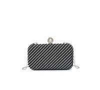 JFY Diamante Single Side Pearl Bag (Black)