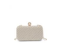 Jfy Diamante Single Side Pearl Bag In Gold Gold
