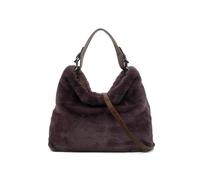 JFY Faux Fur Top Zip Closure Shoulder Bag