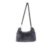 JFY Faux Fur Zip Top Closure Cross Body Bag