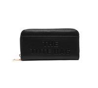 Jfy Faux Leather Snap-Fastening Purse With 12 Card Slots In Black Black