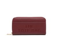 Jfy Faux Leather Snap-Fastening Purse With 12 Card Slots In Red Red