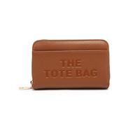 Jfy Faux Leather Snap-Fastening Purse With 8 Card Slots In Light Brown Light Brown