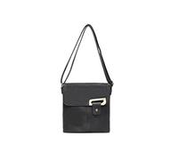 JFY Flap Double Zip Top Sections Cross Body Bag (Dark Grey)