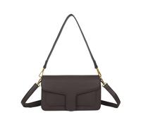 Jfy Flap Front Pouch Shoulder Bag In Chocolate Chocolate