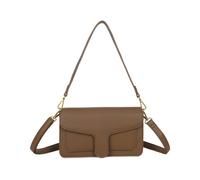 Jfy Flap Front Pouch Shoulder Bag In Taupe Taupe