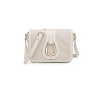 JFY Flap Magnetic Button Clasp Cross Body Bag (Beige)