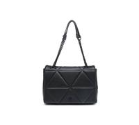 Jfy Flap Metal Chain Handle Shoulder Bag In Black Black One Size